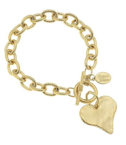 Susan Shaw Heart Toggle Bracelet