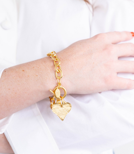 Susan Shaw Heart Toggle Bracelet
