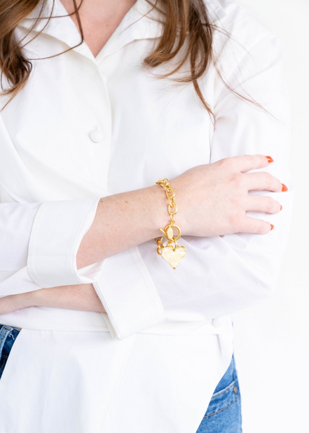 Susan Shaw Heart Toggle Bracelet