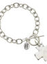 Susan Shaw Silver Cross Toggle Bracelet