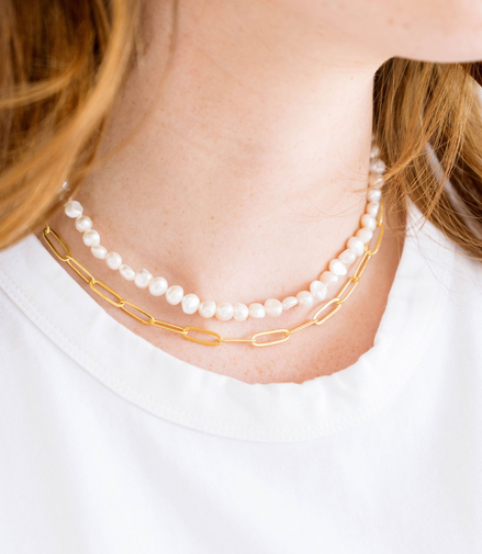 Susan Shaw Piper Paperclip Necklace