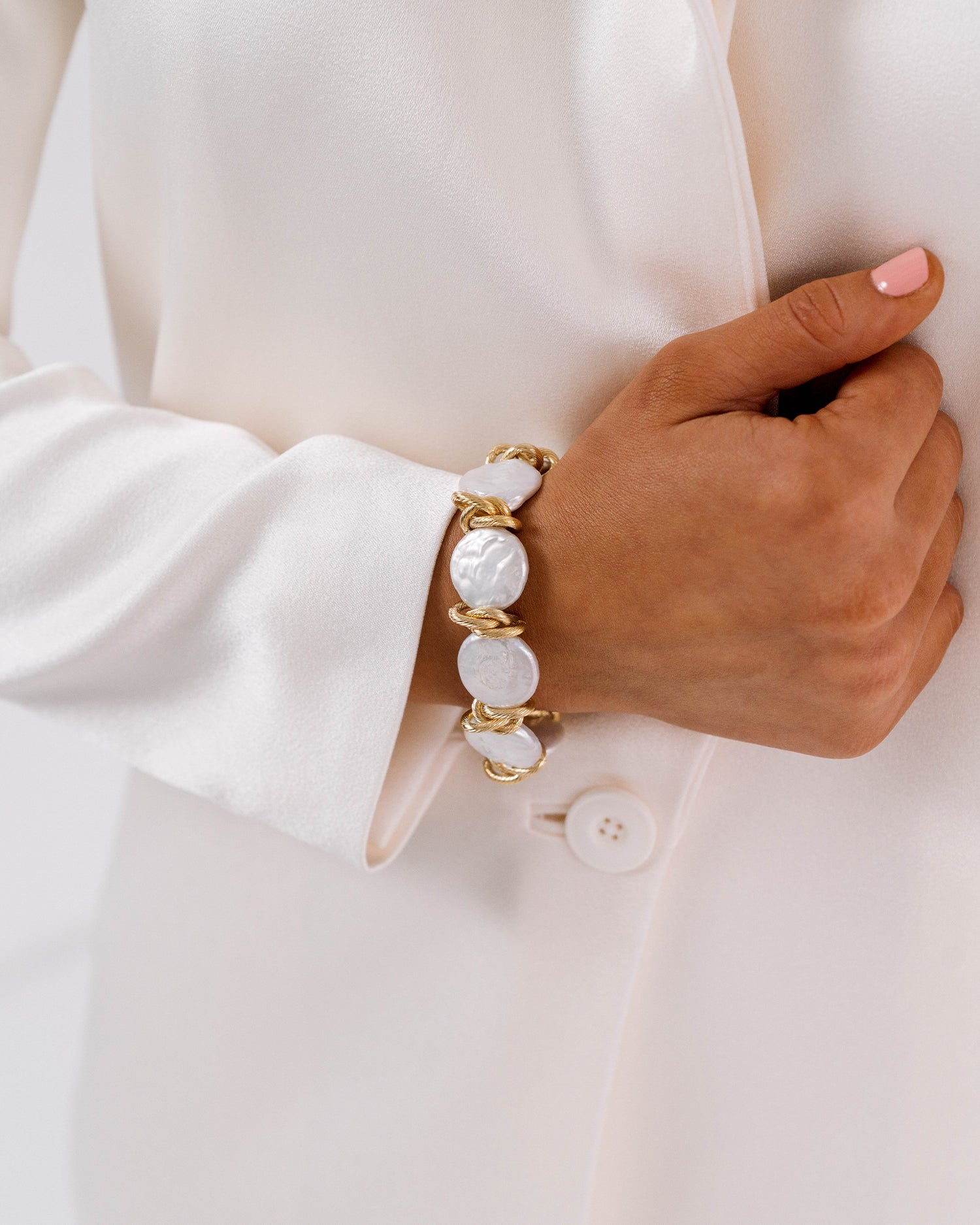 Susan Shaw Coin Pearl Bracelet