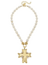 Susan Shaw Esther Cross Pearl Necklace