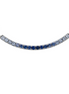 14K White Gold And Multi-Colored Sapphire Stationary Bar Pendant Necklace