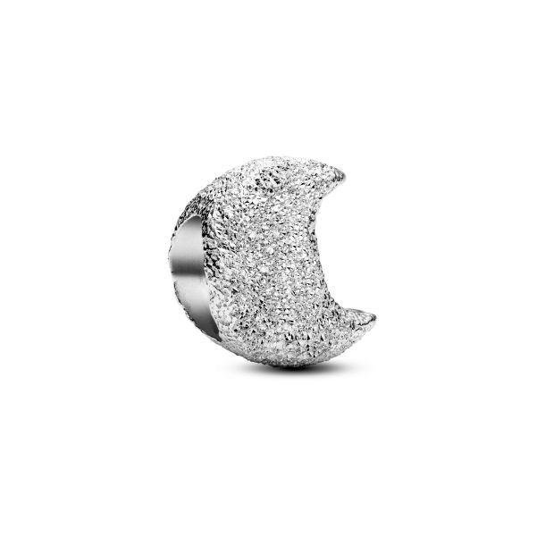 Pandora Me/Moments Silver Textured Moon Mini Charm