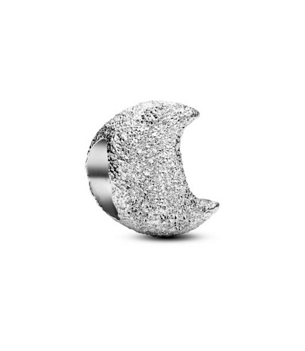 Pandora Me/Moments Silver Textured Moon Mini Charm