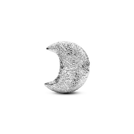Pandora Me/Moments Silver Textured Moon Mini Charm