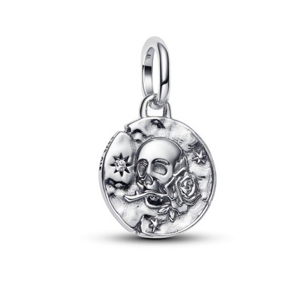 Pandora ME/Moments Silver Skull Medallion Charm