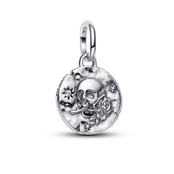 Pandora ME/Moments Silver Skull Medallion Charm