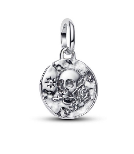Pandora ME/Moments Silver Skull Medallion Charm