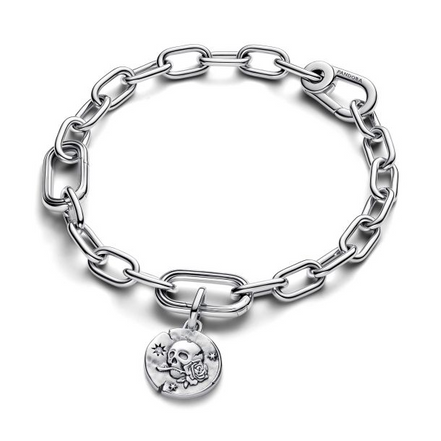Pandora ME/Moments Silver Skull Medallion Charm