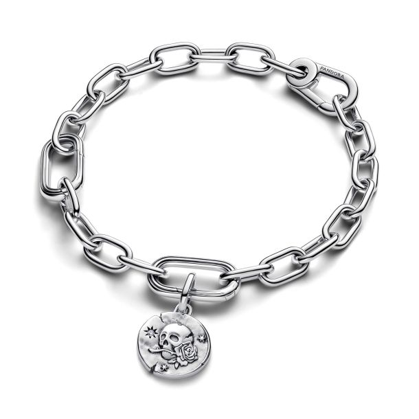 Pandora ME/Moments Silver Skull Medallion Charm