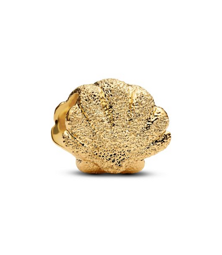 Pandora Textured Shell Gold-Plated Mini Charm