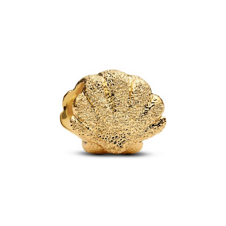 Pandora Textured Shell Gold-Plated Mini Charm