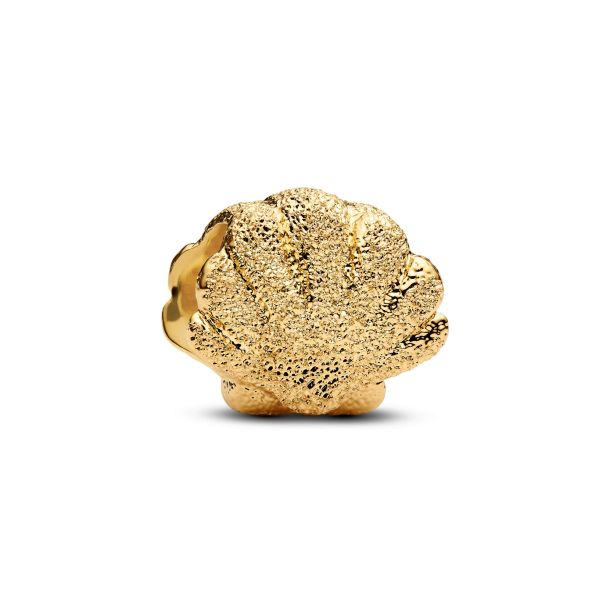 Pandora Textured Shell Gold-Plated Mini Charm