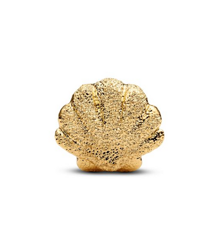 Pandora Textured Shell Gold-Plated Mini Charm