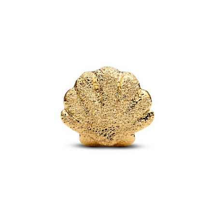 Pandora Textured Shell Gold-Plated Mini Charm