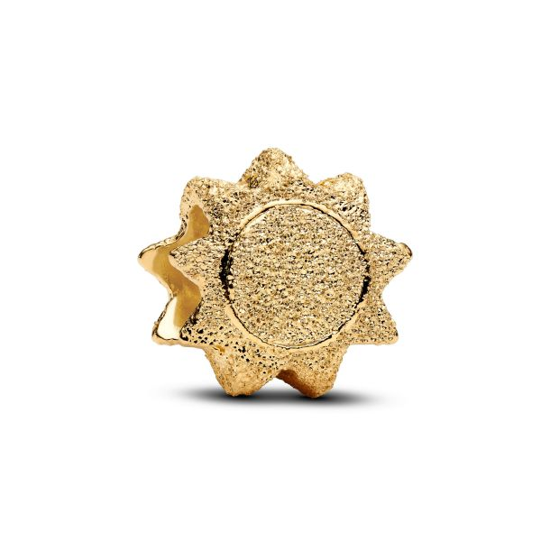 Pandora Textured Sun Gold-Plated Mini Charm