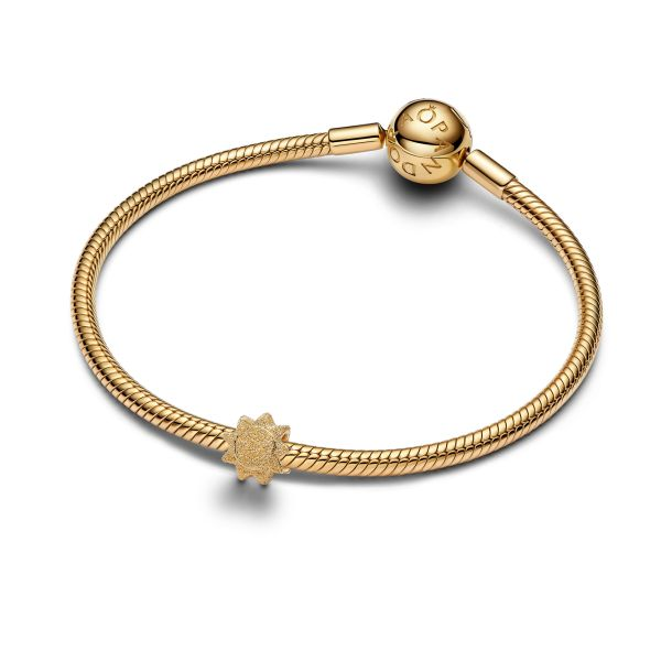 Pandora Me/Moments 14K Gold-Plated Textured Sun Mini Charm