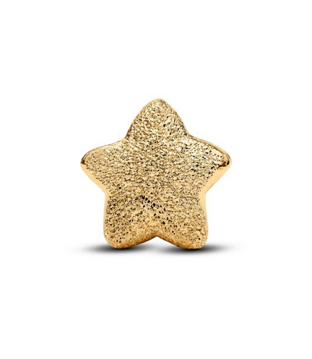 Pandora Textured Star Gold-Plated Mini Charm