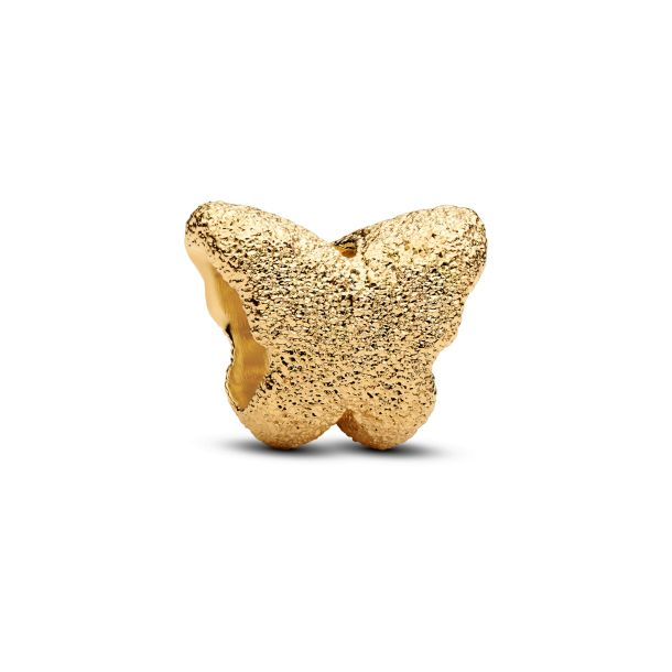 Pandora Textured Butterfly Gold-Plated Mini Charm