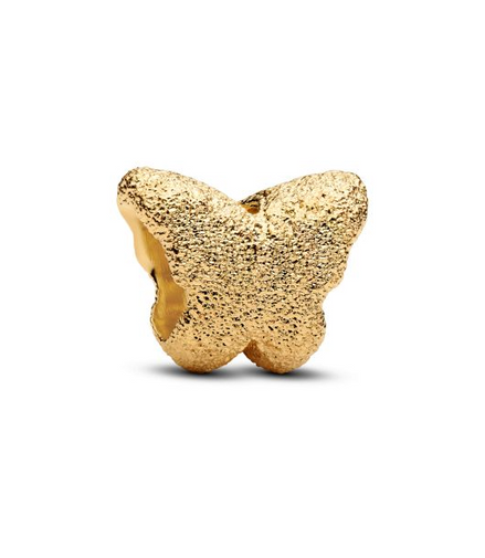 Pandora Textured Butterfly Gold-Plated Mini Charm