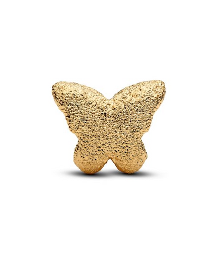 Pandora Textured Butterfly Gold-Plated Mini Charm
