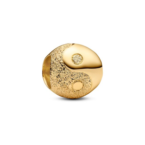 Pandora Textured Yin and Yang Gold-Plated Mini Charm