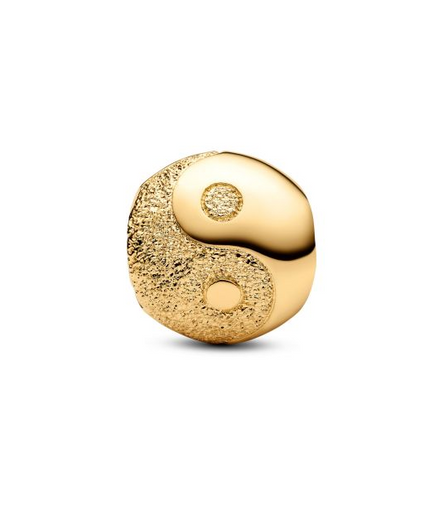 Pandora Textured Yin and Yang Gold-Plated Mini Charm