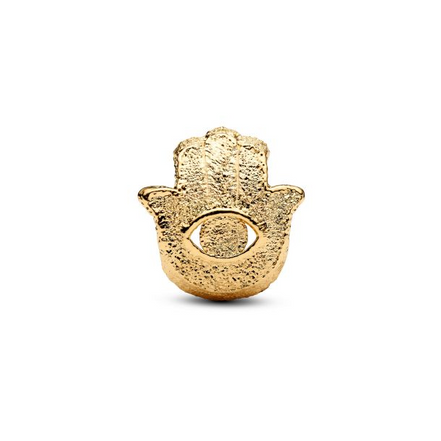 Pandora Textured Hamsa Hand Gold-Plated Mini Charm