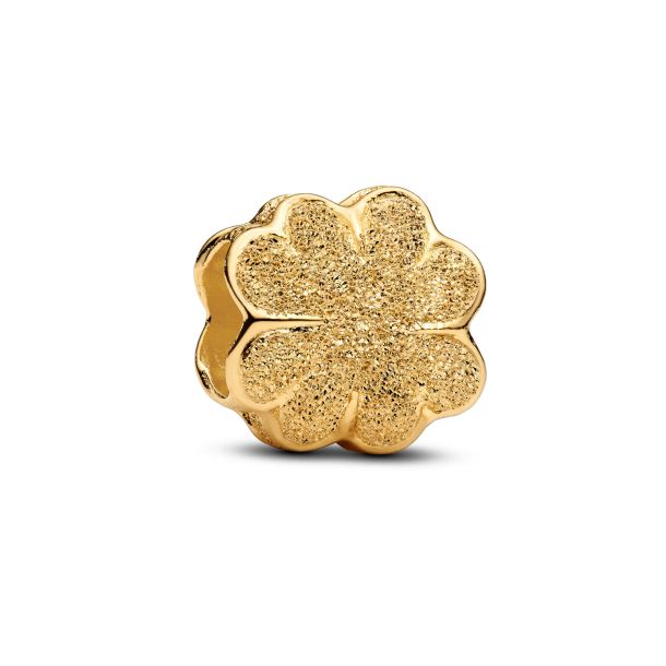 Pandora Textured Clover Gold-Plated Mini Charm