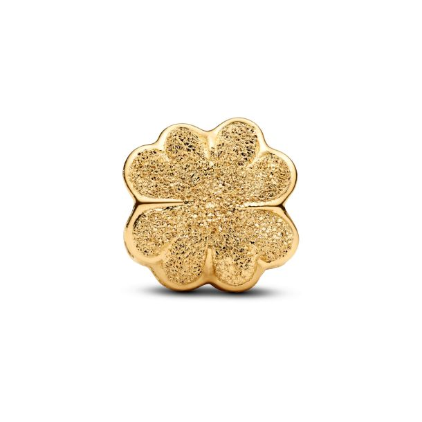 Pandora Textured Clover Gold-Plated Mini Charm