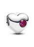 Pandora Engravable True Red Stone Heart Charm
