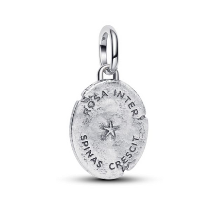 Pandora ME/Moments Two-Tone Rose Medallion Charm