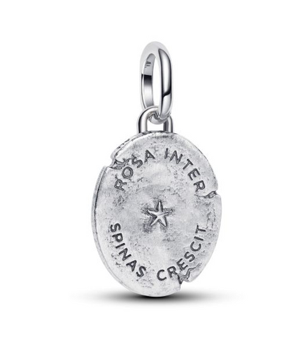 Pandora ME/Moments Two-Tone Rose Medallion Charm