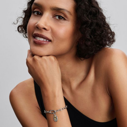 Pandora ME Rose Two-Tone Sterling Silver and Gold-Plated Medallion Charm