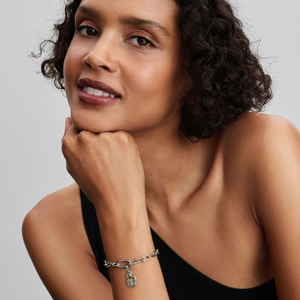 Pandora ME Rose Two-Tone Sterling Silver and Gold-Plated Medallion Charm