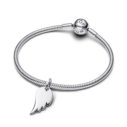 Pandora Engravable Angel Wing Tag Pendant