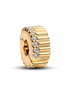 Pandora Moments 14K Gold-Plated Ribbed Clip Charm
