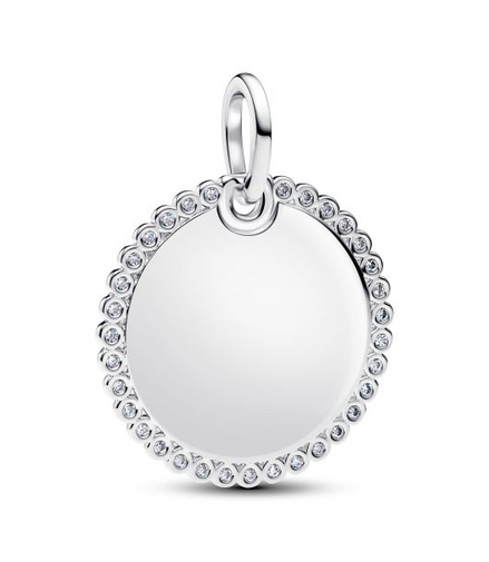Pandora Engravable Round Tag Pendant