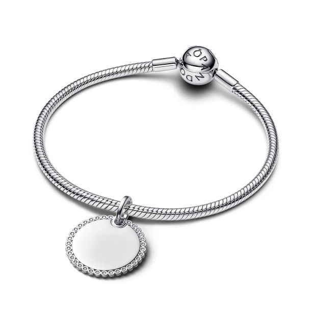 Pandora Engravable Round Tag Pendant