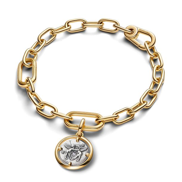 Pandora ME Cupids Two-Tone Gold-Plated and Sterling Silver Medallion Charm