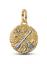 Pandora ME Crossing Arrows Gold-Plated Medallion Charm