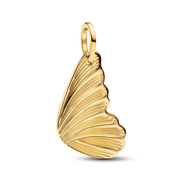 Pandora Engravable Butterfly Wing Tag Gold-Plated Pendant