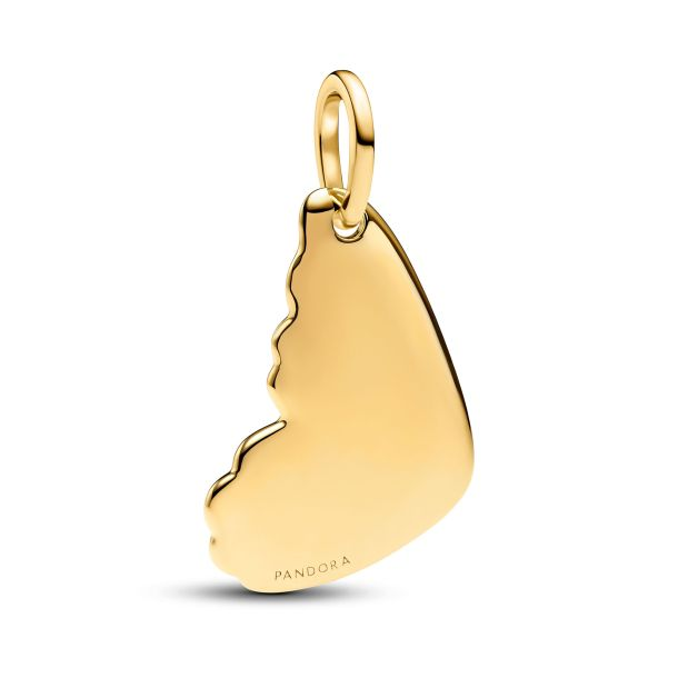 Pandora Engravable Butterfly Wing Tag Gold-Plated Pendant