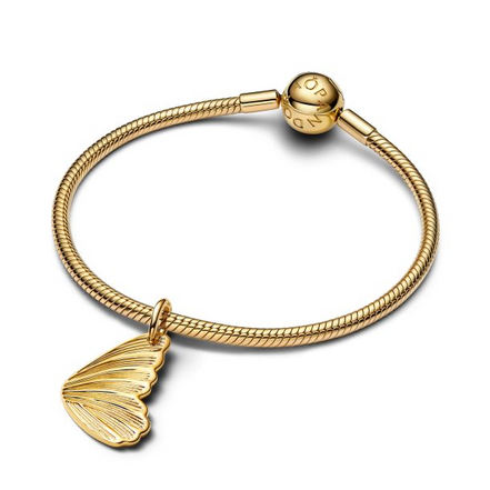 Pandora Engravable Butterfly Wing Tag Gold-Plated Pendant