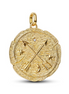 Pandora ME Crossing Arrows Oversized Gold-Plated Medallion Charm