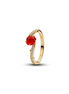 Pandora X Disney 14K Gold-Plated Beauty and the Beast Enchanted Rose Ring Size 5