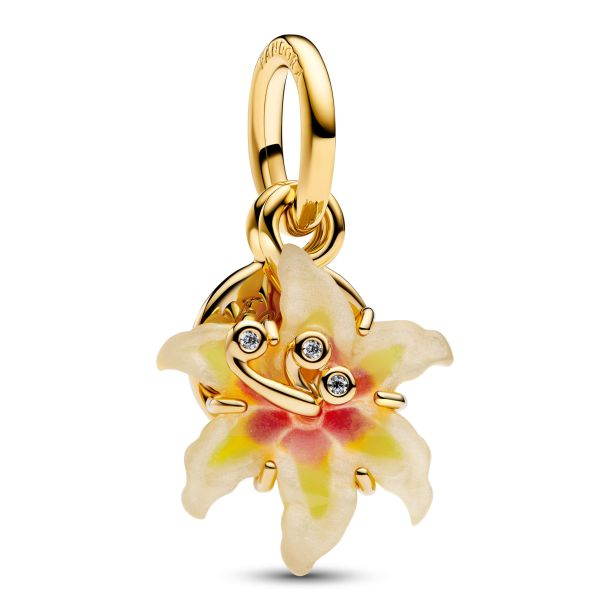 Pandora - Disney Tangled Sundrop Flower Glow-in-the-dark Gold-Plated Charm