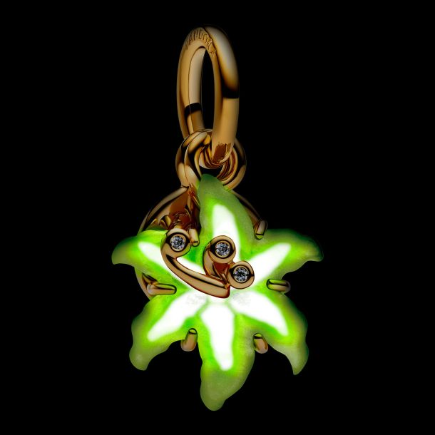 Pandora - Disney Tangled Sundrop Flower Glow-in-the-dark Gold-Plated Charm